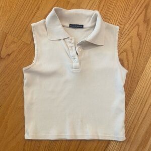 Brandy Melville cream collared tank top